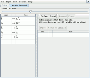 Conversion JFLAP a forma normal Chomsky