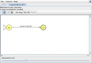 Regexp to NFA JFlap