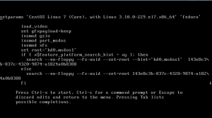 edit grub centos 7